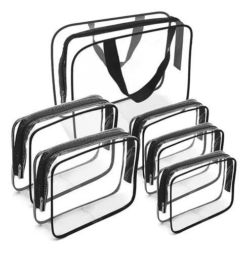 comprar Kit De 6 Neceser Cosmetiquera, Transparente De Viaje