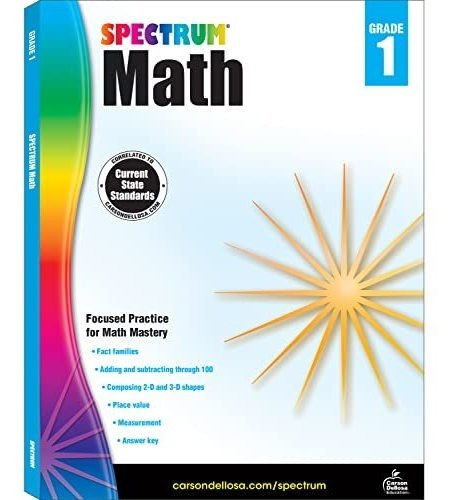 Book : Spectrum 1st Grade Math Workbooks, Adding And...