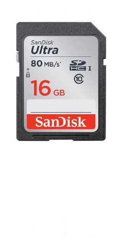 Cartão Memoria 16 Gbs Sdhc Ultra 80 Mbs Classe 10- Sandisk