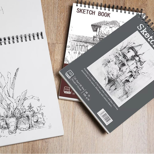 Cuaderno Dibujo Y Bocetos A4 + Cuaderno Bocetos En Blanco