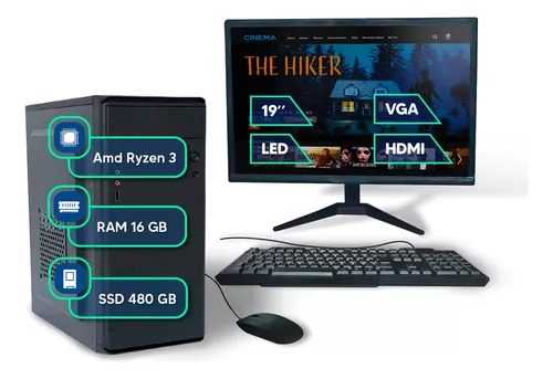 Pc Gamer Barato Completo Intel I5 8gb Hd 2tb Monitor 21