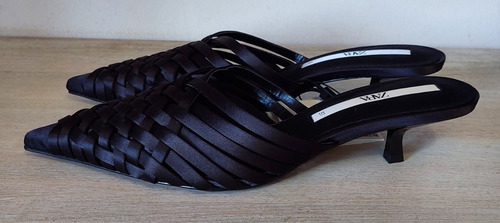 Imagen 5 de 7 de Mule Sueco Stiletto Zara Nuevos Sin Uso