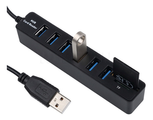 Divisor De Concentrador De Datos Usb 2.0 De 6 Puertos, Exten