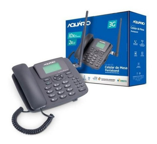 Kit Completo Telefone Rural Dual Chip Ca-42s 3g Aquário