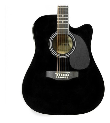 Norte Rag41c12eqbk Guitarra Docerola Electroacustica Neg Msi