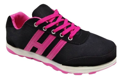 Zapatos Bingo Hi Damas Elite Zoom Fashion Negro Fucsia Depor