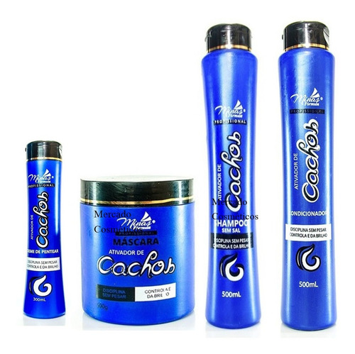 1 Kit Ativador De Cachos Minas Fórmula 4 Itens Sem Juros