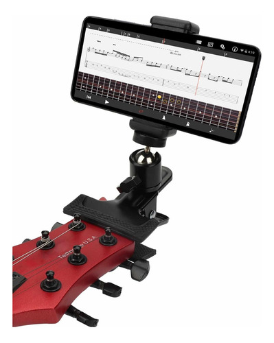 Pinza Soporte Celular Guitarra Bajo Música Mesa Grabar 