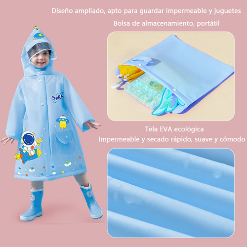 Chubasquero Transpirable Impermeable Con Dibujos Para Niños