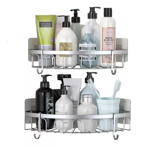 Esquinero Organizador Ducha Baño Adhesivo Set 2 Inoxidable