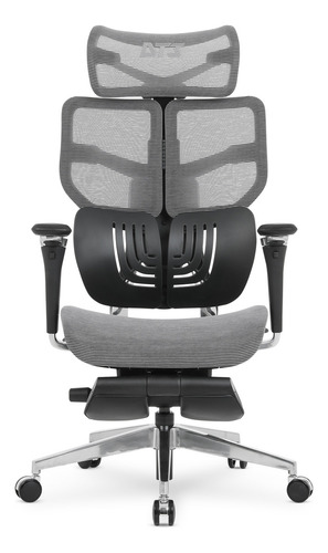 Cadeira Office Dt3 Frost Ft (com Apoio De Pé) - 14210-8 Cor Cinza Material Do Estofamento Mesh Vintex-f