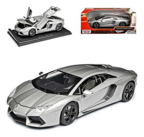 Lamborghini Aventador Lp 700-4 1:18 Motor Max Negro