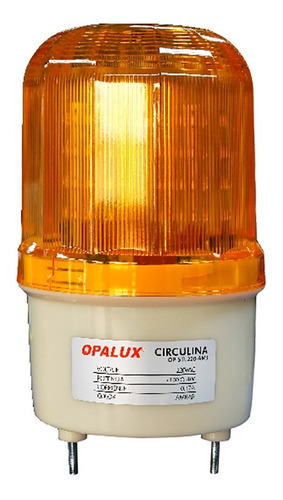 Circulina Led 220 Vac - Color Ambar Con Sonido - Opalux