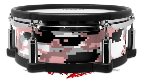 Skin Wrap Para Roland Pd-108 Drum Wraptorcamo Digital Pink