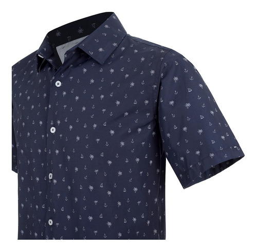 Imagen 3 de 7 de Camisa Casual Vasarelli Para Caballero Manga Corta Slim Fit