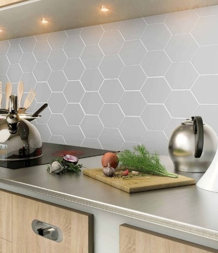 Imagen 5 de 10 de Ceramica Hexagonal Piso Pared Decoracion 20x23 Cm 1ª Calidad