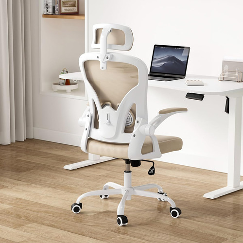 Silla De Oficina Ergonómica Con Reposacabezas Y Soporte Lumb