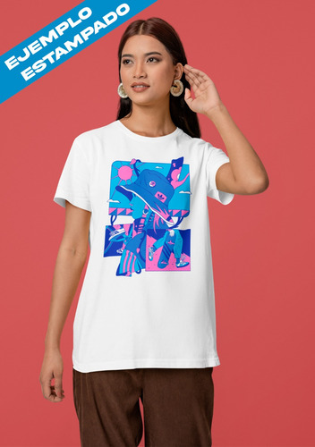Polera Cx Mujer Estampada Mercurio Planeta Universo Art