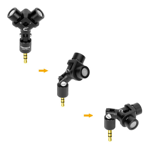 Microfone Comica Cvm-vs10 Cardioide Estéreo Câmeras E Gopro