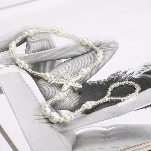 2 Cadenas De Tobillo Elásticas Decorativas A La Moda