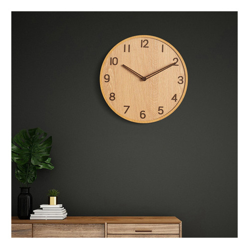 Reloj De Pared Nórdico De Madera Silent Art