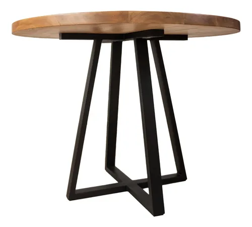 Mesa Comedor Redonda Roble Macizo 70 Cm