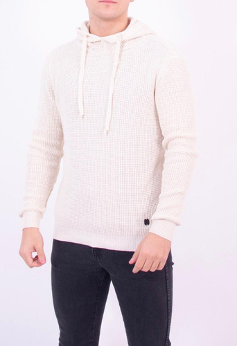 Sweater Australis Crudo Con Capucha Fiume Hombre