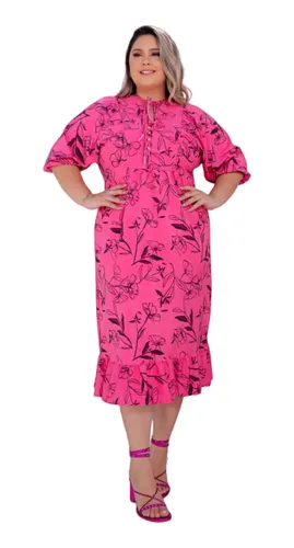 Vestido Evang lico Social G1 G2 G3 Plus Size Roupas Feminina