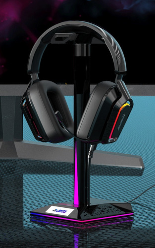 Imagen 4 de 4 de Soporte Para Audifonos Rgb - Ajazz Am200 Negro