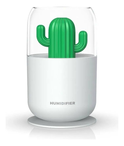 Humidificador Aromatizador Cactus Usb Difusor Luz Led 300ml