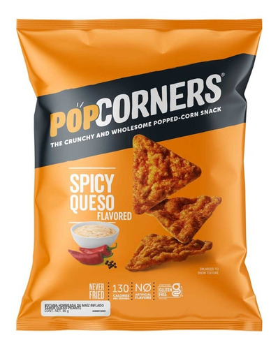 Botana Saladas Pop Corners Spicy Queso 85 Gr