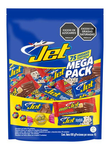 Chocolates Jet Mega Pack Surtidos 75 Piezas