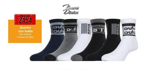 Media Dufour Quarter Con Toalla Pack X 12 Pares Ar1 2454