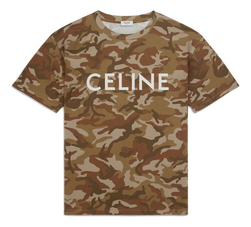 Playera Celine Paris Loose T-shirt In Cotton Jersey Camo