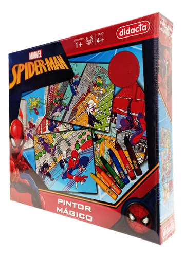 Juego Didacta Pintor Magico Spiderman Para Niños Marvel Febo
