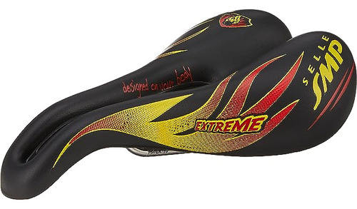 Selle Smp Trk Sillin Mediano Negro Amarillo Rojo