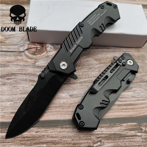Navaja Para Campismo, Mxbrz-005, 5pzas, Cuchilla Pleg Color Negro