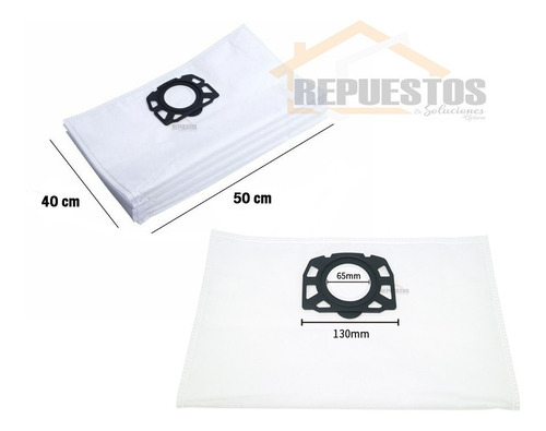 Imagen 2 de 2 de Set 5 Bolsas De Papel Aspiradora Karcher Wd4, Wd5 Wd6