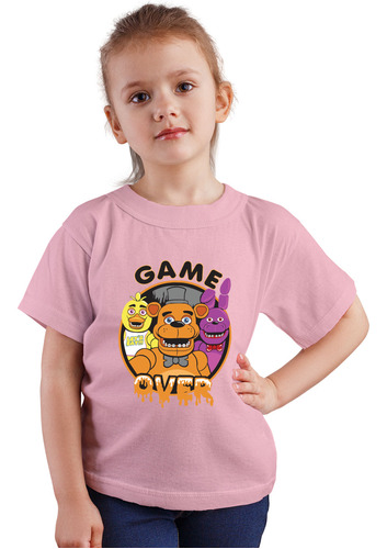 Polera Niños Five Nights Freddy Fnat Over Gamer Algodon Wiwi