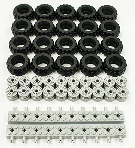 Ruedas De Neumáticos Lego New 37 X 18, Lote A Granel, 60 Uni