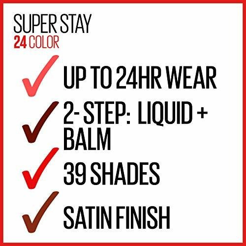 Lápiz Labial Líquido Maybelline Superstay 24, 2 Pasos, Color