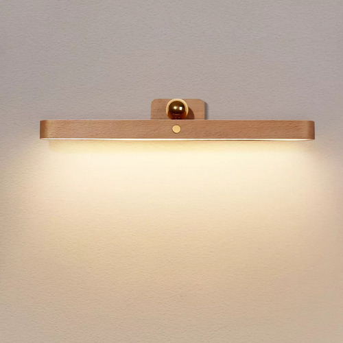 Lámpara Led Magnética De Pared De Madera