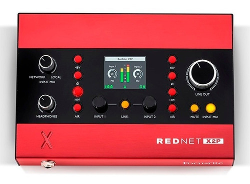 Interfaz Focusrite Rednet X2p 2x2 Análogo I/o Con 2x Mic Pre