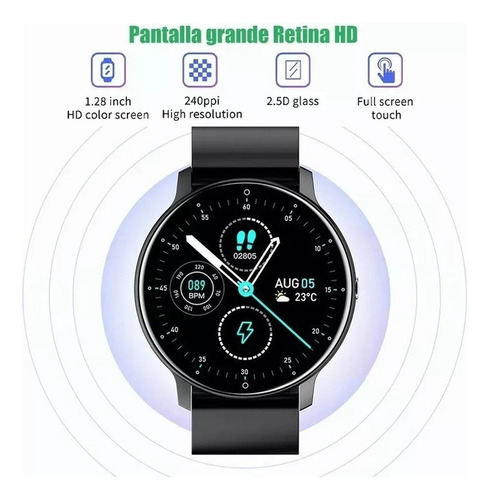 Reloj Inteligente Resistente Al Agua Bluetooth 1.28 Zl02