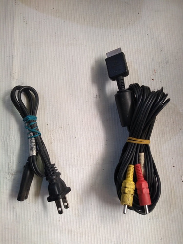 Cable Tomacorriente Y Cable A/v Ps1 Fat Ps2 Fat 