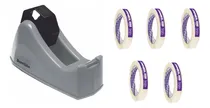 Comprar Despachador Cinta Adhesiva Carrete Grande + 5 Cintas Janel