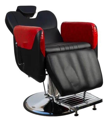 Sillon Barbero Barberia Sillon De Peluqueria Milan Con Rojo