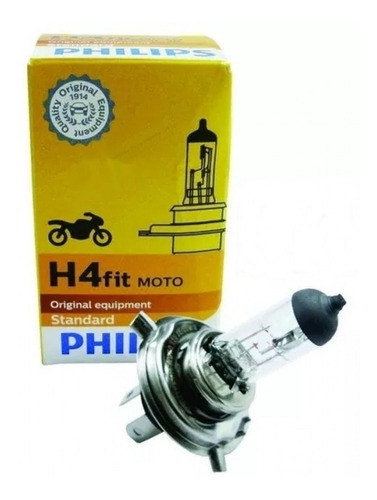 Lampada Farol Moto H4 35/35w Fit Philips Cg Titan Fan Ybr