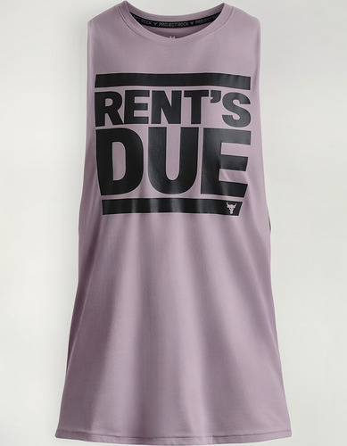 Playera Under Armour Project Rock Rents Due Tank Lila