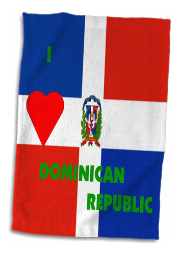 3d Rose I Love República Dominicana Twl_55209_1 Toalla...